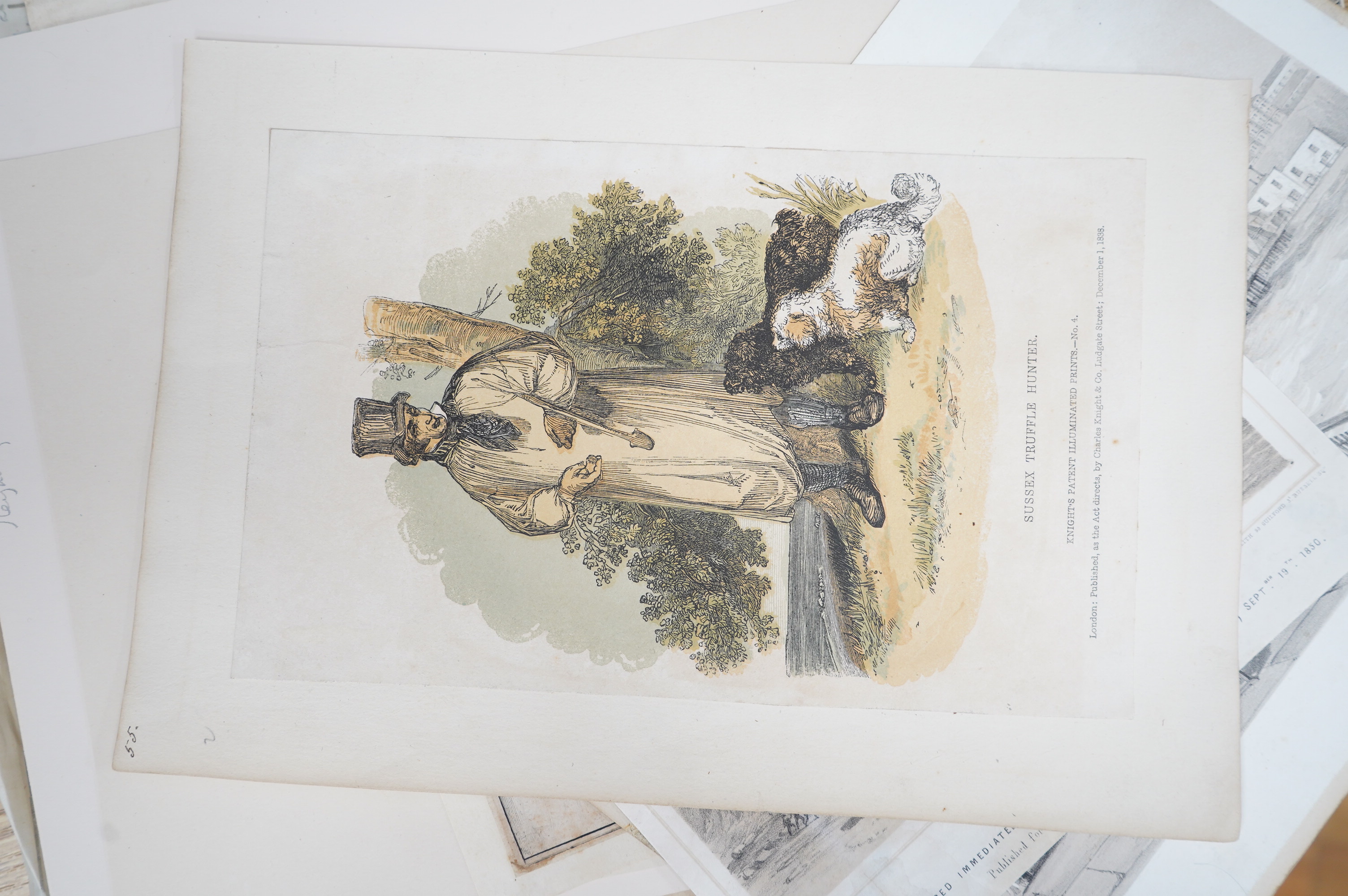 Brighton Area Interest. A group of antique prints and newspapers